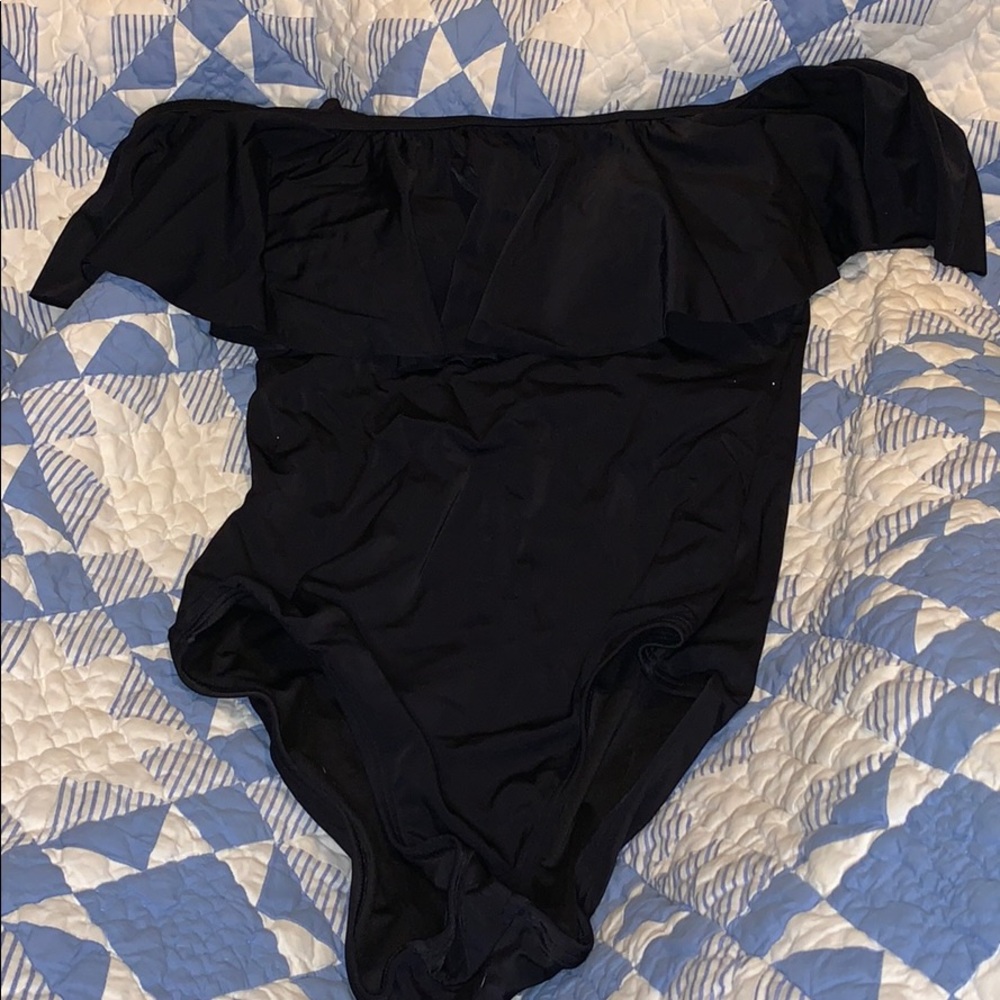 Victoria’s Secret black ruffle swimsuit